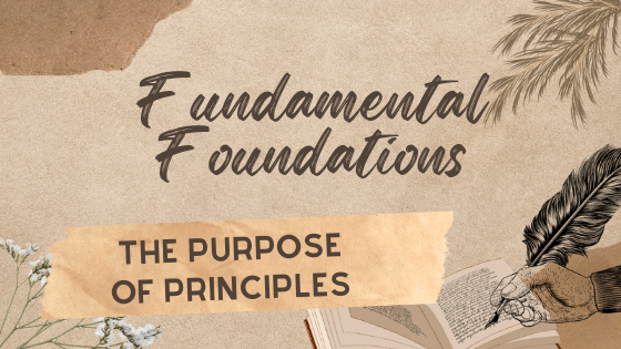 Fundamental Foundations: The Purpose of Principles