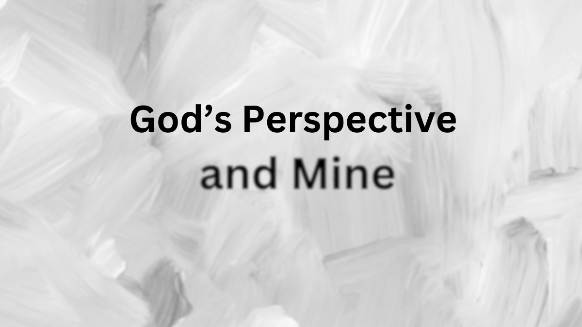 God’s Perspective and Mine